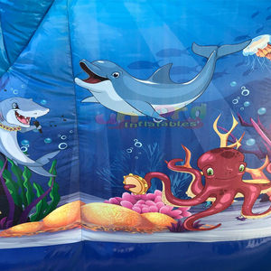 Castillo inflable comercial para niños con tobogán, combo inflable con temática oceánica, castillo hinchable, chateau gonflable - Product Image 3