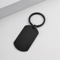 Personalisierter Gravierter Schlüsselanhänger, Edelstahl Laser-Gravur Schlüsselring, Individueller Metall-Hundemarken-Schlüsselhalter als Geschenk