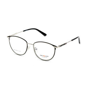 Montures de lunettes ovales Grey Jack 5082, monture complète, unisexe, élégantes, en métal, verres plano, verres remplaçables, pour adulte - Product Image 3