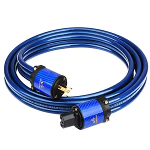 Câble d'alimentation ATAUDIO HIFI 7N OCC connecteur ca plaqué argent câble d'alimentation US/AU Certification 3C fil électrique IEC 1m