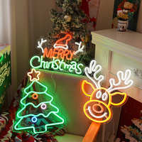 Nouvelles lumières décoratives de Noël YN Starlight, style dessin animé, en acrylique peint, à ventouse, alimentées par USB, en plastique