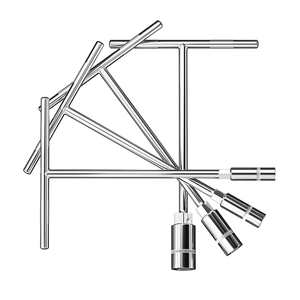 <span class=keywords><strong>Clé</strong></span> à douille satinée de type T au chrome vanadium <span class=keywords><strong>6</strong></span>-<span class=keywords><strong>19mm</strong></span> <span class=keywords><strong>Clé</strong></span> hexagonale à barre en T - Product Image 1