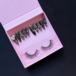 Offre Spéciale : Kit Complet de <span class=keywords><strong>Faux</strong></span> <span class=keywords><strong>Ongles</strong></span> de Luxe Scintillants à Coller et <span class=keywords><strong>Cils</strong></span> Faits Main – Fournitures et Emballage <span class=keywords><strong>pour</strong></span> <span class=keywords><strong>Ongles</strong></span> et <span class=keywords><strong>Cils</strong></span> - Product Image 6
