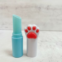 Vente en gros Récipient vide en plastique pour rouge à lèvres en forme de griffe de chat Mini tubes de baume à lèvres mignons