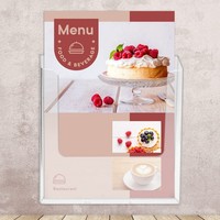 Porte-brochures en acrylique transparent A5, distributeur mural, présentoir, dépliant de Menu, Restaurant, hôtel, bureau, boutique