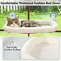 Lit en molleton de vente chaude avec hamac de fenêtre de chat pliable et solide en acier inoxydable pour mur avec 4 ventouses solides