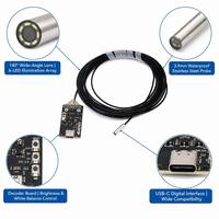 Module de caméra endoscopique grand angle 140 degrés, 6 lumières LED, lentille de boroscope 3,9 mm, câble blindé FEP 5 m, capteur 9734 pour tuyaux