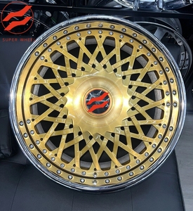 Cerchi SW Deep Dish per Auto 22 24 26 Pollici Cromati 2/3 Pezzi Forgiati Stile Old School per Cadillac Escalade GMC Ford Mercedes di Lusso - Product Image 1