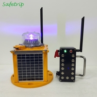 Safetrip, certifié ICAO, éclairage de bord de piste à LED solaire, couleur bleue, pour une solution d'éclairage au sol d'aéroport complète
