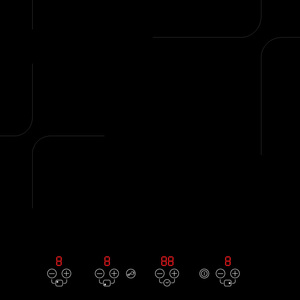 Save Energy Electronic Cooktop 3 <strong>Induction</strong> <strong>Hob</strong> With Sha Bu Sha Bu Bevelled Edge 12-30Cm <strong>Pot</strong> Size - Product Image 4