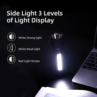 Lampe torche tactique multifonction puissante, grande capacité, rechargeable, lumière de travail COB, lampe de secours LED, outil de réparation magnétique