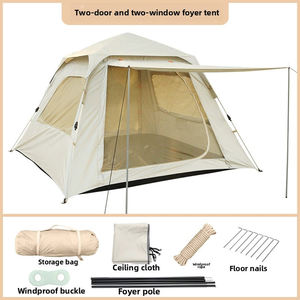 Tente de camping pliable automatique imperméable en Oxford personnalisée E-RIKE en gros pour 3-4 personnes avec auvent - Product Image 2
