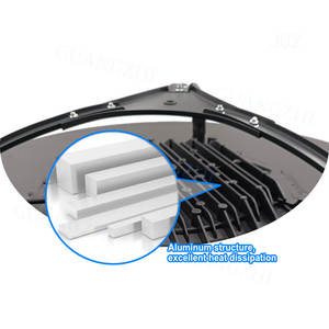 Lampe de jardin LED noire en forme de couvercle de pot en forme de champignon, demi-cercle, hémisphère, série J02, 3 pieds, support de bras - Product Image 3