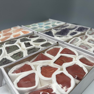 Bộ đá thô tự nhiên trị liệu: thạch anh hồng, thạch anh tím, đá quý thô, hộp đựng - Product Image 2