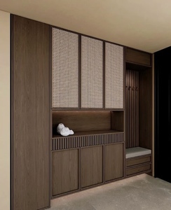 <span class=keywords><strong>Meuble</strong></span> d'entrée moderne en rotin pour salon, porte-chaussures, couleur noyer, avec panneau en os, <span class=keywords><strong>meuble</strong></span> de salon sur mesure - Product Image 5