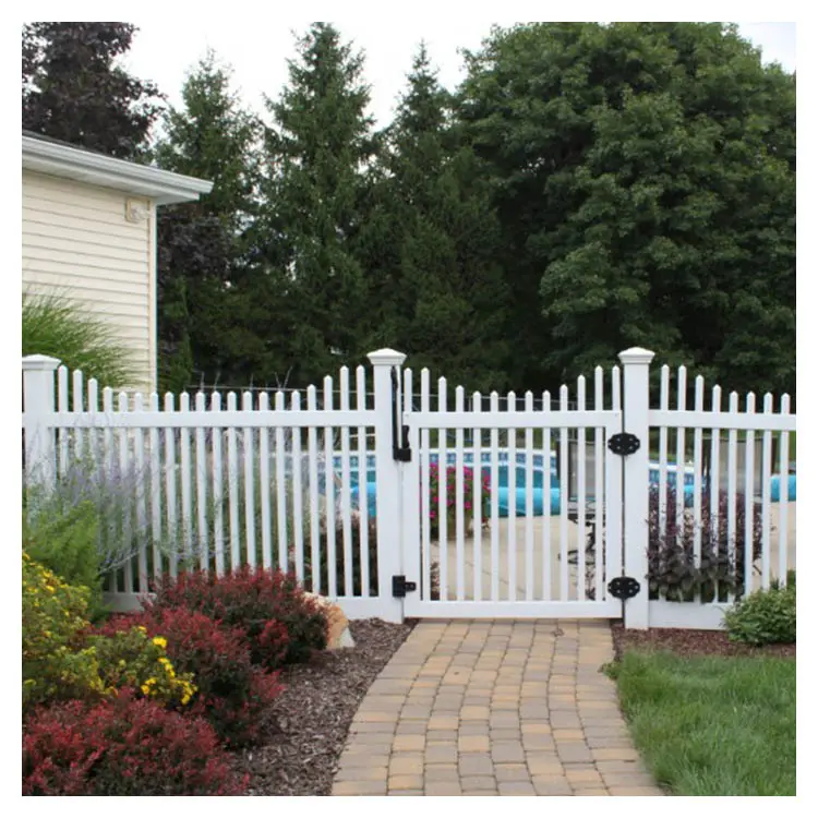 popular easy installation white cheap pvc vinyl picket fence