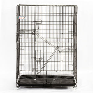 Chine Excellente Qualité Pliable 3 4 Étages Pas Cher En Métal Grand Chat <span class=keywords><strong>Cages</strong></span> Avec Roues Cage Pour Animaux De Compagnie - Product Image 1
