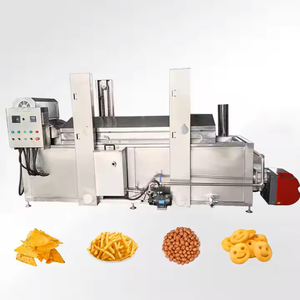 Línea de hamburguesas de cacahuete alitas de pollo para freír continuamente de acero inoxidable totalmente automática personalizada de alta capacidad - Product Image 1