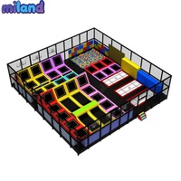 Equipo de Parque de Trampolines Comercial, Cama Elástica Interior, Cancha de Baloncesto, Foso de Espuma para Niños y Adultos, Centros de Recreación