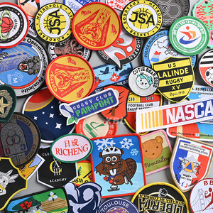 कस्टम कपड़े बुना हुआ पैच कस्टम गुणवत्ता परिधान कपड़े बुना हुआ बैज पैच लेबल - Product Image 1