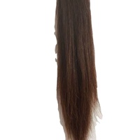 Brosse éventail Hengju SB-1 professionnelle de haute qualité en poils de cheval 100% naturels, extensions de queue de cheval, avec boucle en tissu, pour spectacle anglais et western
