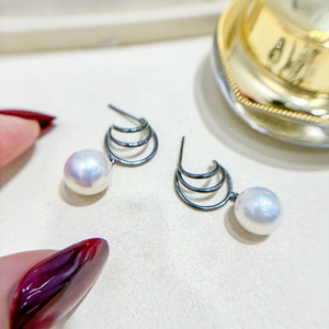 ต่างหูเงินแท้ S925 สำหรับทำเครื่องประดับมุก DIY รุ่นเบา พร้อมลูกปัดกลมขนาด 9-15 มม. รุ่น 22242 - Product Image 2