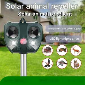 Solar Ultrasonic Animal Repeller Pest Control Raccoon Repellent Squirrels Animal Repeller Sensor Skunk Rodent Bird Control - Product Image 5