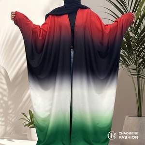 New Arrival Ombre Color <b>Abaya</b> Kimono with Batwing Sleeve <b>for</b> Muslim <b>Women</b> 6750# - Product Image 2