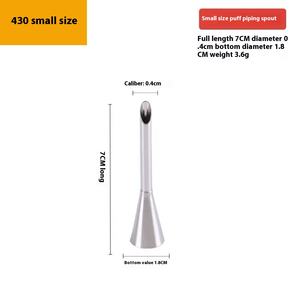 Ensemble d'outils de cuisson de pâtisserie en acier inoxydable Buse bouffante en métal de style occidental pour la décoration de crème Emballage de boîte de compression inclus - Product Image 6