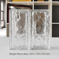 Brique de verre transparente Ice Shadow, bloc creux pour la maison, le bureau, la salle de bain