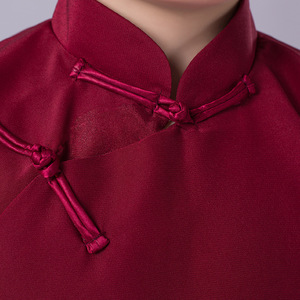 Costume traditionnel pour enfants de style républicain Ecowalson, performance scénique du 1er juin, costume Tang pour garçons, dialogue de bande dessinée - Product Image 3