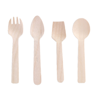 Cuillère jetable biodégradable en bois de bouleau simple EVERYDAY 95 mm, couverts de fête écologiques, logo personnalisé, lot en vrac (10 000 pièces)