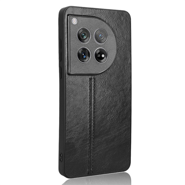 Luxury PU Leather +PC Cow Pattern Texture Phone Back Case Cover for OnePlus 12 5G/ OnePlus Nord N30 SE
