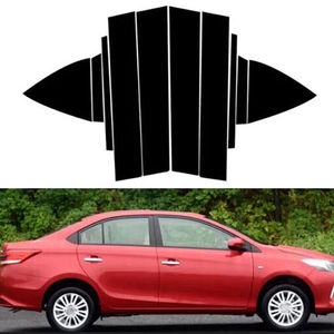 Para Toyota Yaris Cross AC200 Vios <span class=keywords><strong>Accesorios</strong></span> exteriores Panel de cubierta de ventana de puerta decorativa Accesorio de columna central negro brillante - Product Image 3