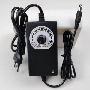 Có thể điều chỉnh 3-12v2a DC Power adapter LED dải ánh sáng điều khiển tốc độ mờ cung cấp điện cho động cơ quạt pháo Blower Máy bơm nước PC - Product Image 5