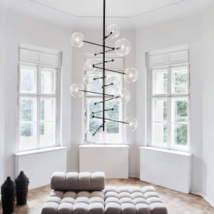 Luces de techo de araña <span class=keywords><strong>ROHDE</strong></span> de cristal de latón moderno de lujo para comedor sala de estar dormitorio Hotel - Product Image 1