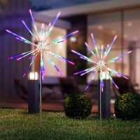 Lumières de feux d'artifice LED simulées RVB colorées de Noël, pour événements festifs, utilisation en extérieur, éclairage paysager, IP65, en verre pour décorations