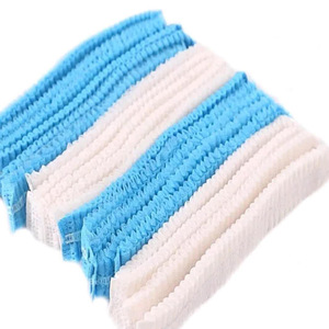 Non-woven <b>fabric</b> hats, disposable dust caps for workshops, wholesale disposable <b>strip</b> caps - Product Image 1