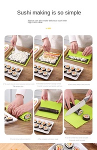 Wholesale Silicone Hand Roll Sushi Rolling Curtain Japanese Tool Easy To Clean No Mildew Mat Portable - Product Image 3