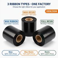 Cinta de Transferencia Térmica de Resina de Cera Compatible con OEM para Etiquetas Electrónicas de PCB, Tamaño de Rollo Personalizado, Impresión de Logotipos, Directo de Fábrica