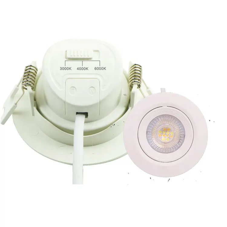 5W 7W 12W Dail-up 3CCT COB faretti da incasso a led ip65 da incasso