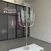 Saixin Centres de table de mariage de luxe Offre Spéciale Candélabre en cristal à 13 bras pour la décoration de table d'événement