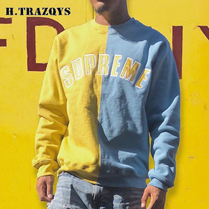 Venta al por mayor cuello redondo logotipo impreso personalizado hombres dos tono sudadera - Product Image 5