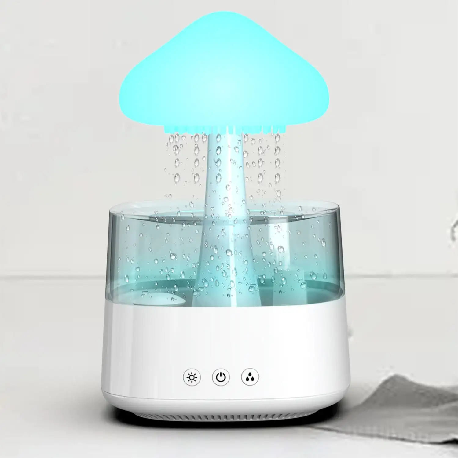 Humidificador de nube con sonido de lluvia para dormir, ayuda para disfrutar de la lluvia, goteo de ruido, venta directa de fábrica, envío rápido