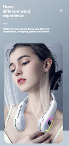 Suspensión de cuello portátil sin hojas, Circulación de enfriamiento de un segundo, aire acondicionado, ventilador de cuello de carga portátil gratis para ambas manos - Product Image 6