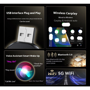 Nuevo Adaptador Inalámbrico USB CarPlay Universal Android Auto AI Box con Control por Voz para Conexión de Automóvil y Teléfono <span class=keywords><strong>Celular</strong></span> - Product Image 5