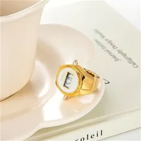 El nuevo reloj electrónico permite ver la hora, reloj de anillo creativo, reloj de anillo simple para hombres y mujeres.