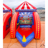 Zone de Jeux Gonflable Populaire 4-en-1 Détachable – Ensemble de Jeux de Carnaval Interactifs Portables pour Location de Fêtes et Événements