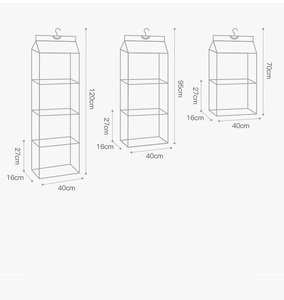 Bolsa de Almacenamiento Colgante para Armario, Organizador de Tela Montado en la Pared, a Prueba de Polvo - Product Image 5