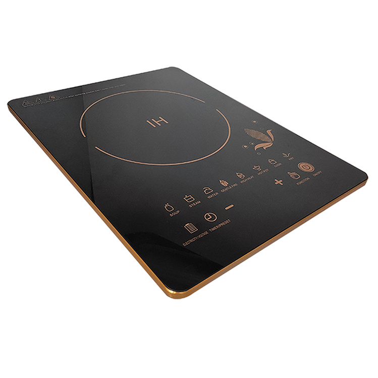 Grande plaque chauffante électrique en cristal noir, w, pour soupe, cuisinière à induction, wok